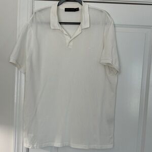 Ralph Lauren Black Label Men's Short Sleeve Polo Top/White